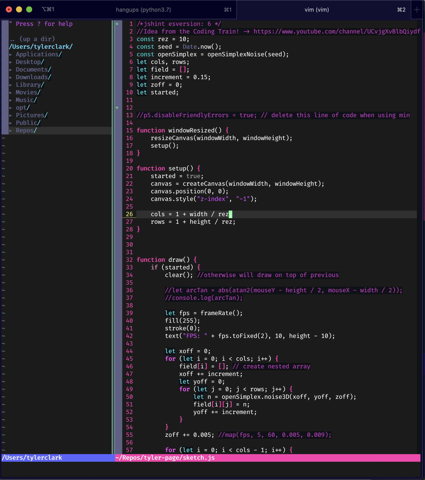 vim screenshot