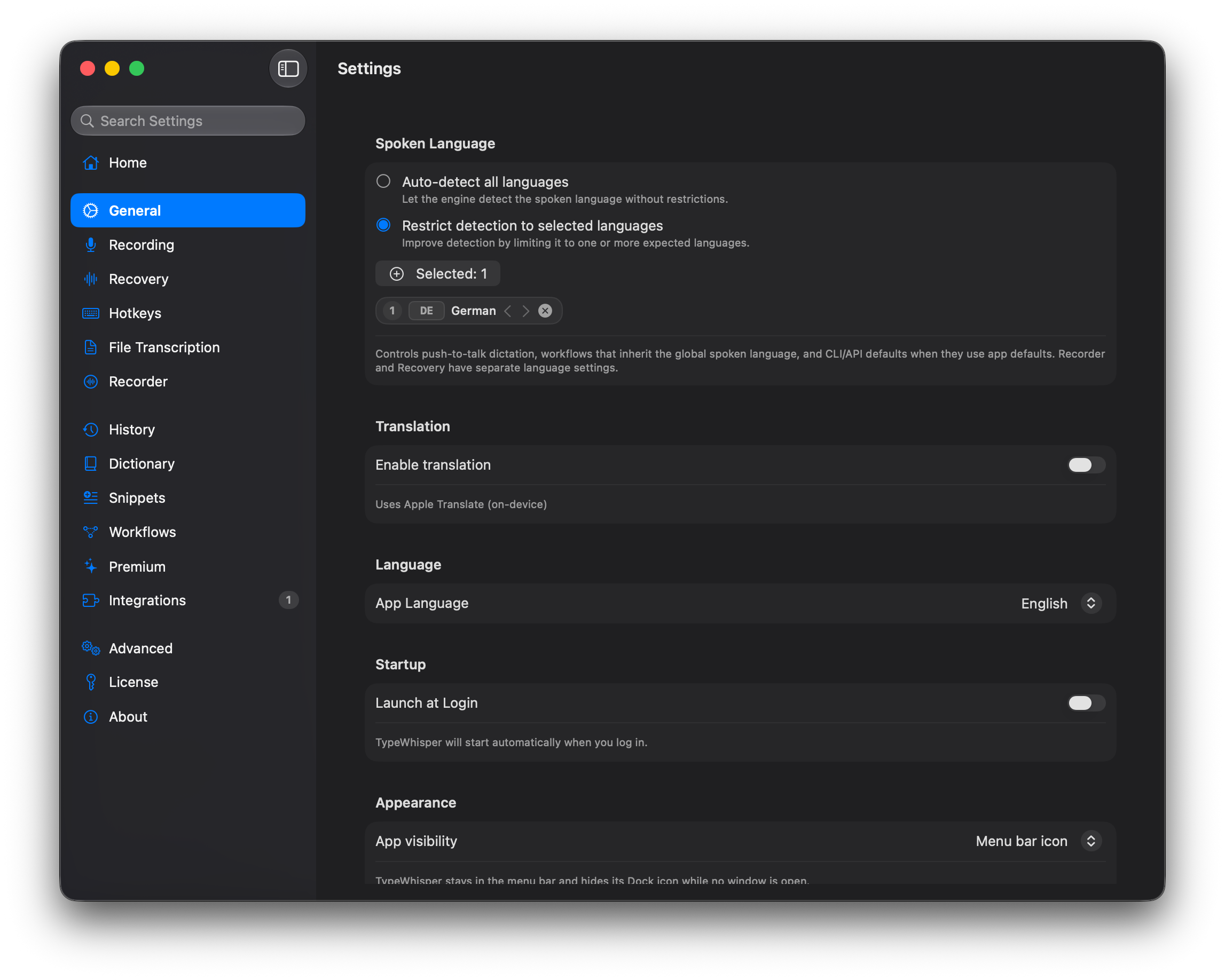 General Settings