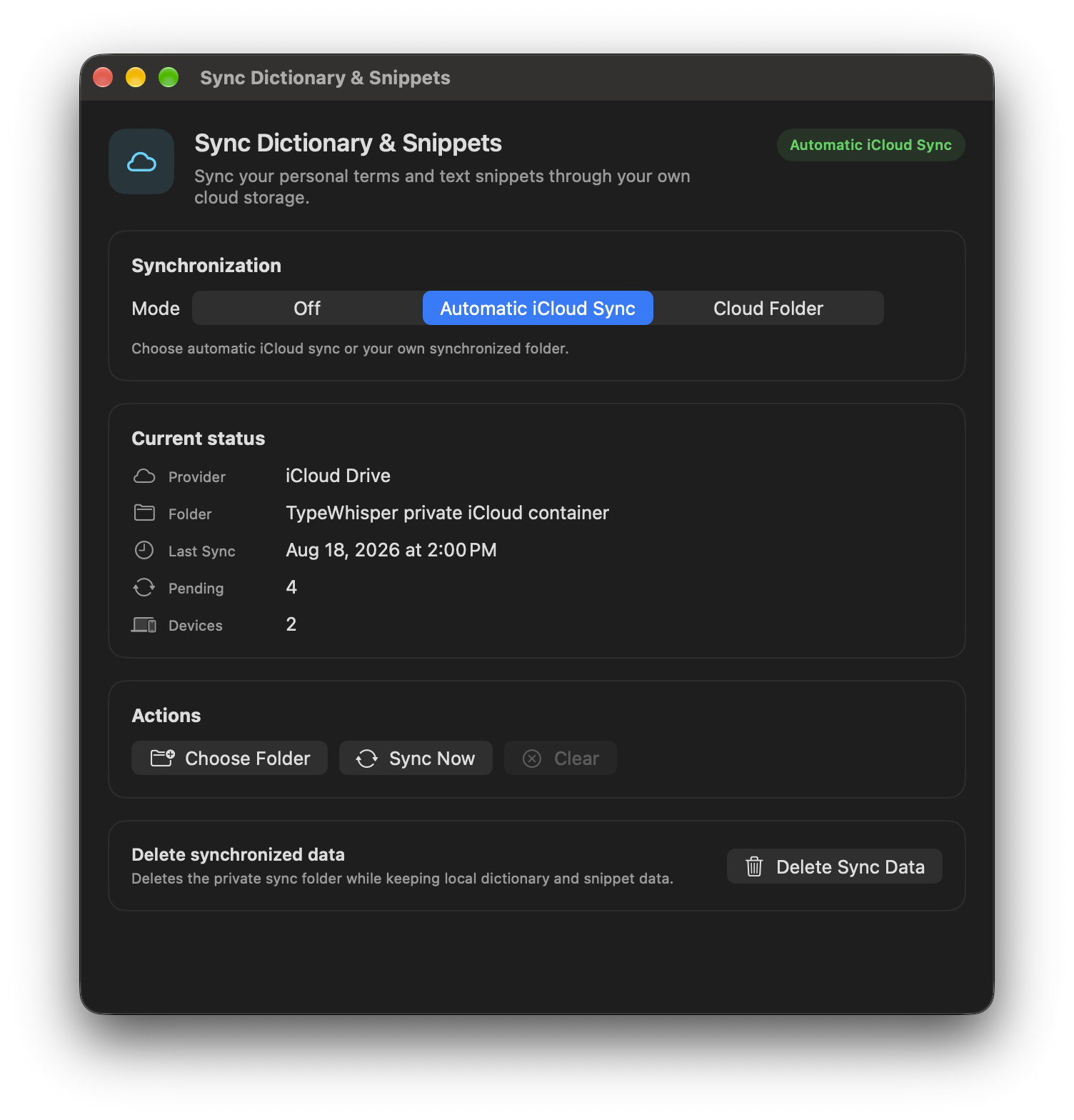 Premium Cloud Sync