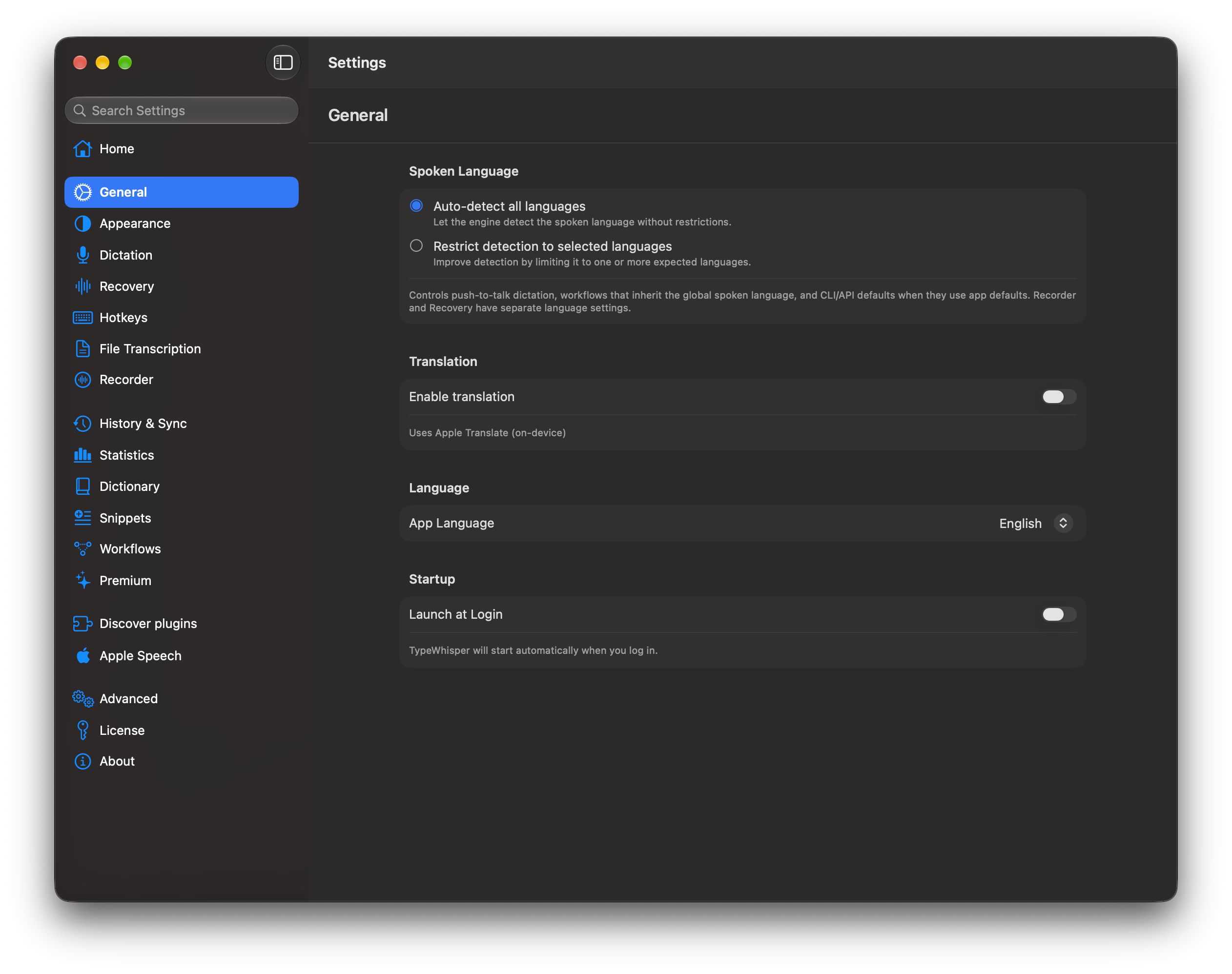 General Settings