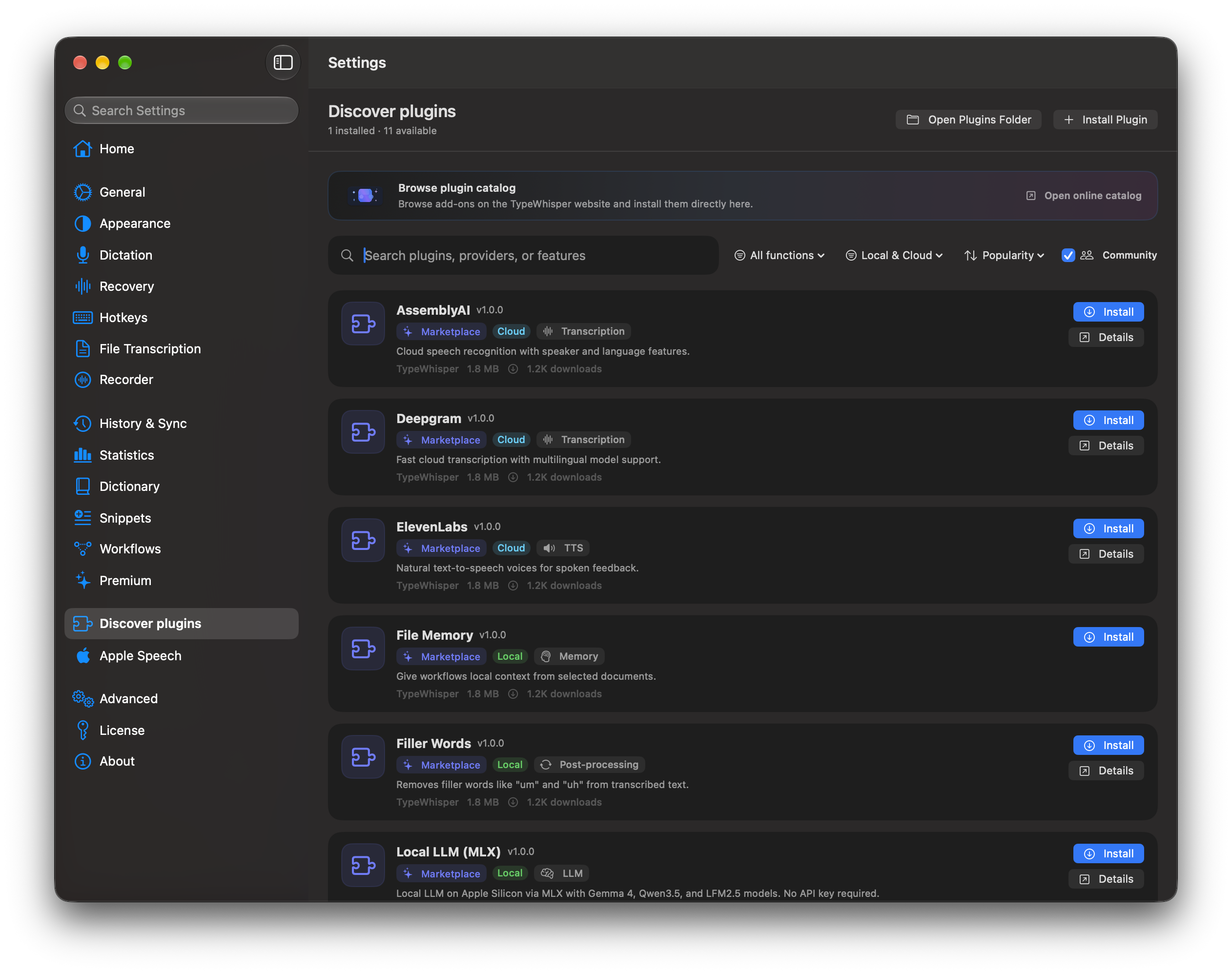 Integration Marketplace
