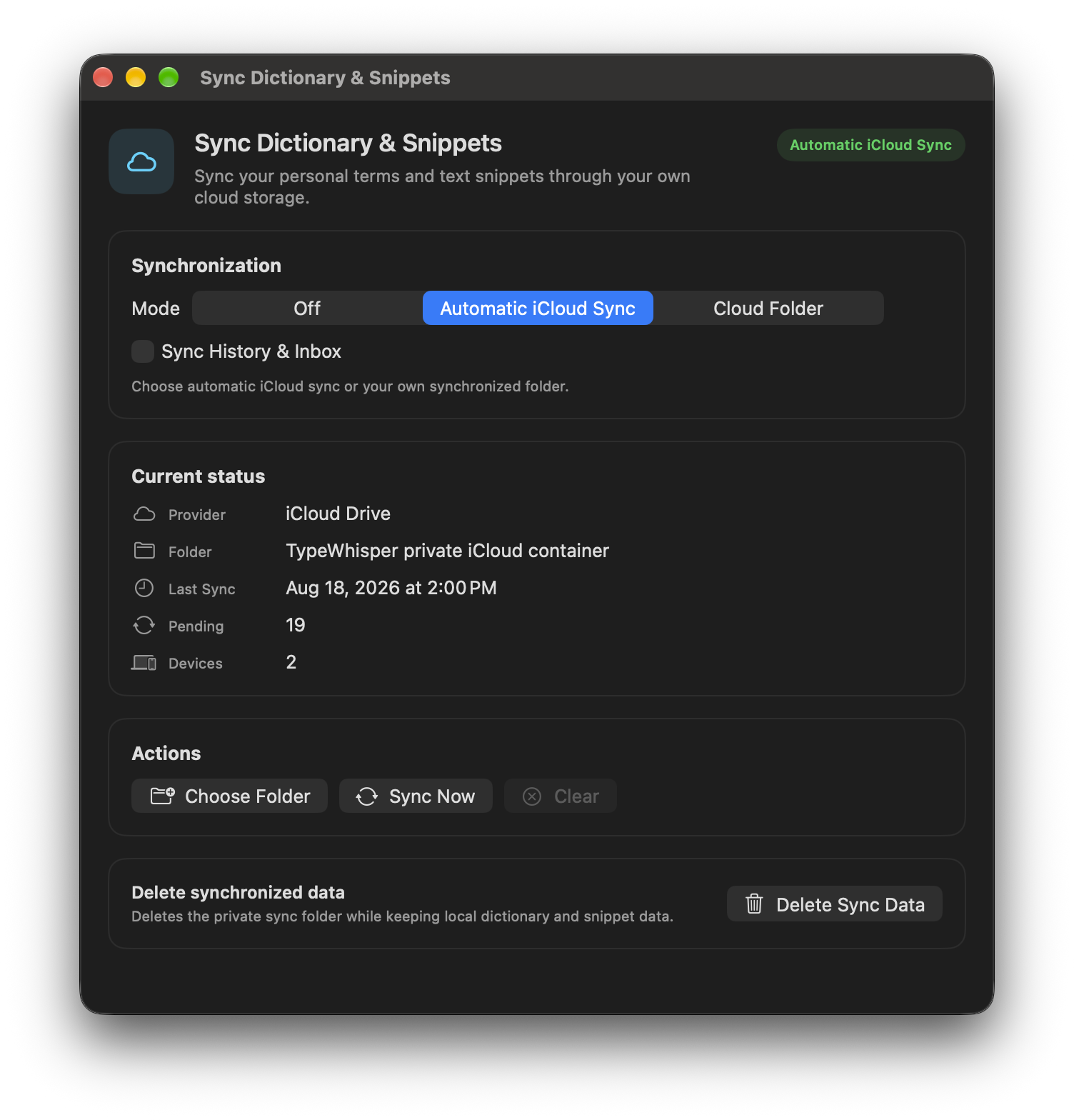 Premium Cloud Sync