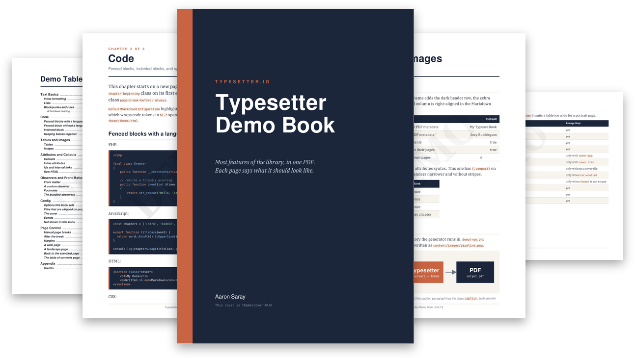Pages from the Typesetter demo book