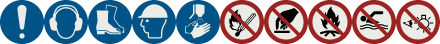 Various example pictograms