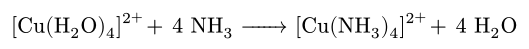 An example chemical reaction with prettier formatting. Counts are subscripted and charges superscripted and proper reaction arrows are used.