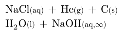 Different kinds of particles.