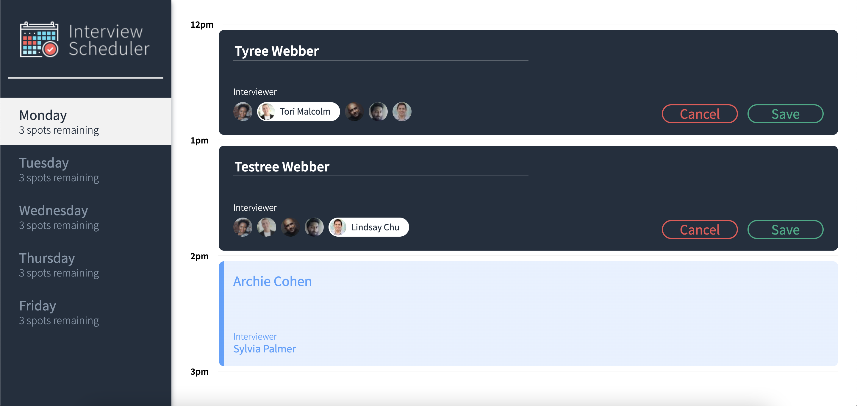 GitHub - TyreeWebber/scheduler