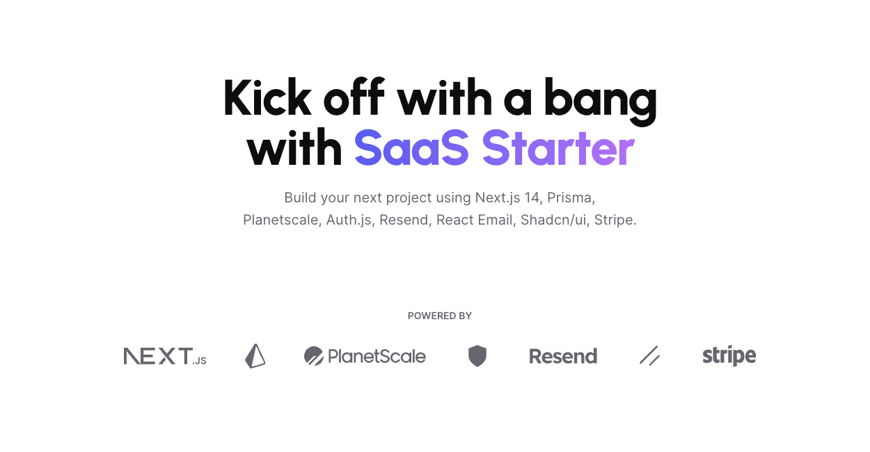 SaaS Starter