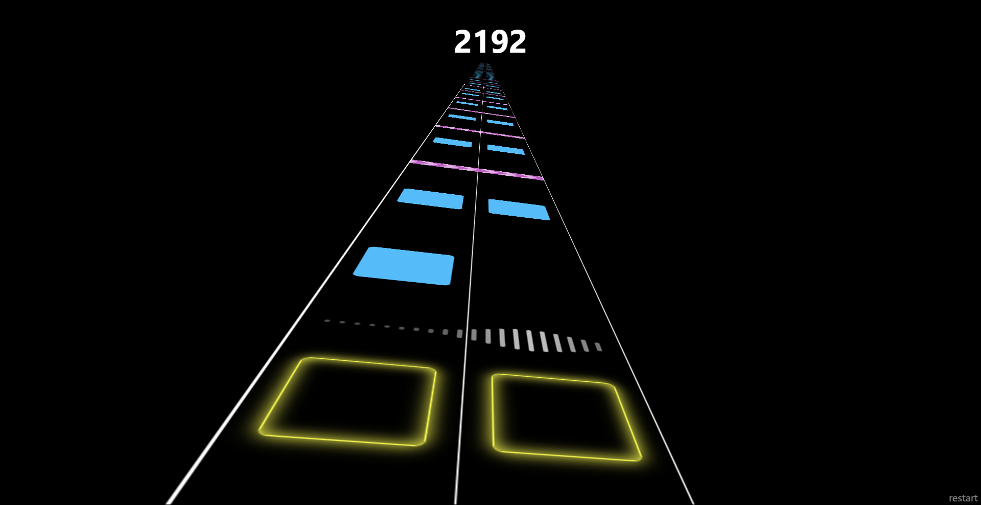 screenshot of rhythm game