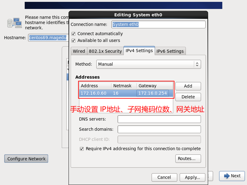 CentOS6-Installation-Step11-IPv4-Settings-Address-Netmask-Gateway