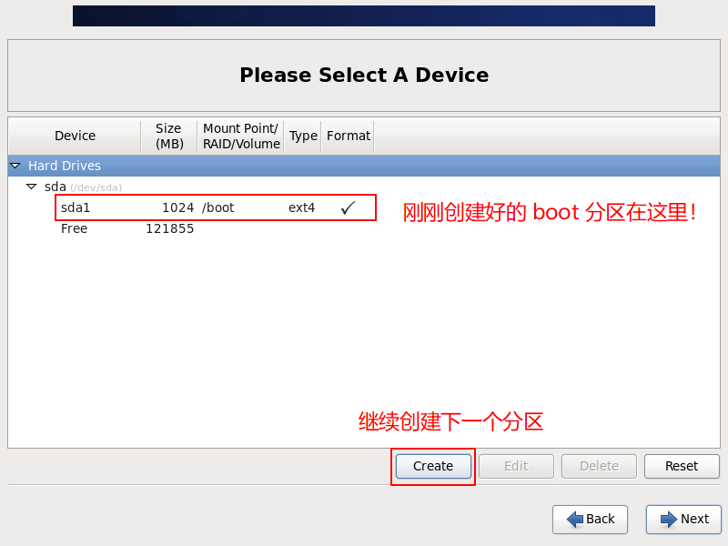 CentOS6-Installation-Step22-Click-To-Create-The-Second-Partition