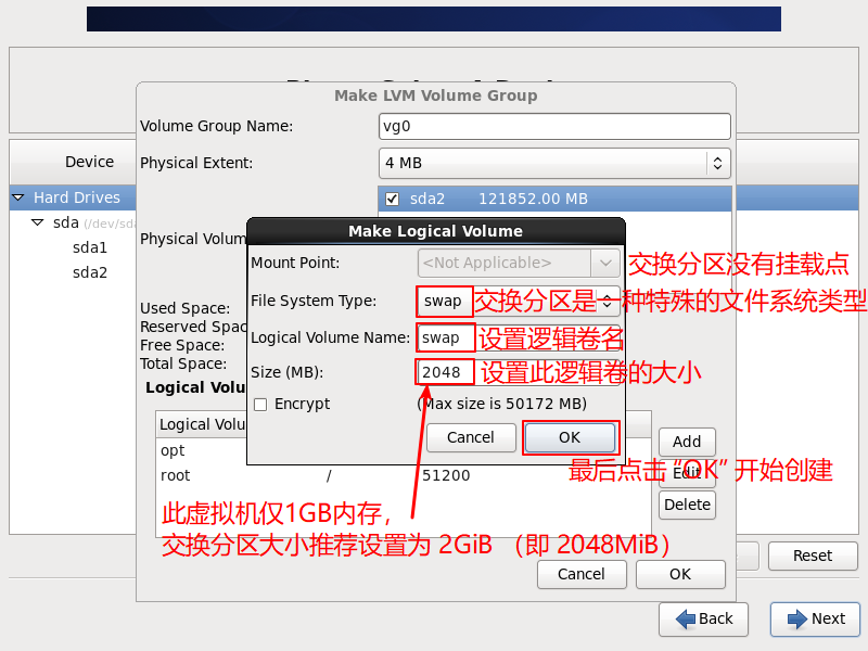 CentOS6-Installation-Step33-LogicalVolume-Swap-Size-2048MiB