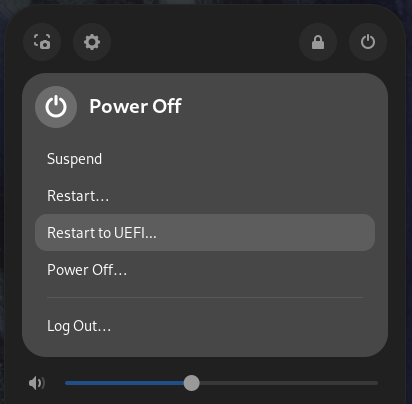 Screenshot of the extension option in the Gnome 46 menu