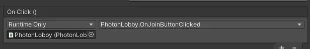 Unity PhotonLobby OnClick join event