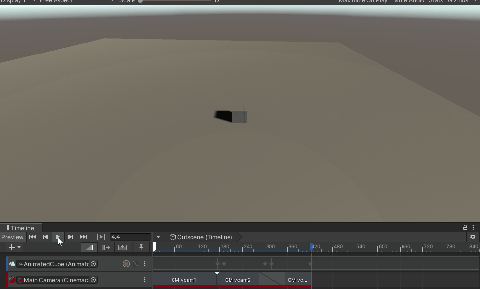 Unity Timeline in editor animated with different virtual cameras