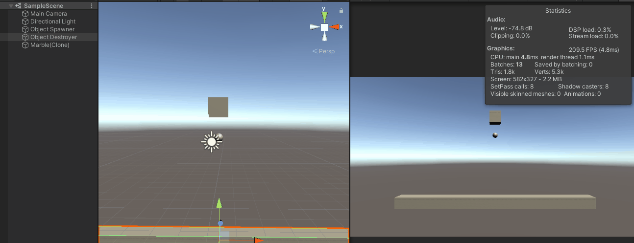 Unity object pooling destroying objects