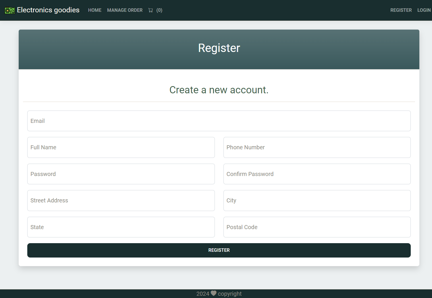 Register Page