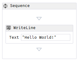 Hello World! workflow in WF designer