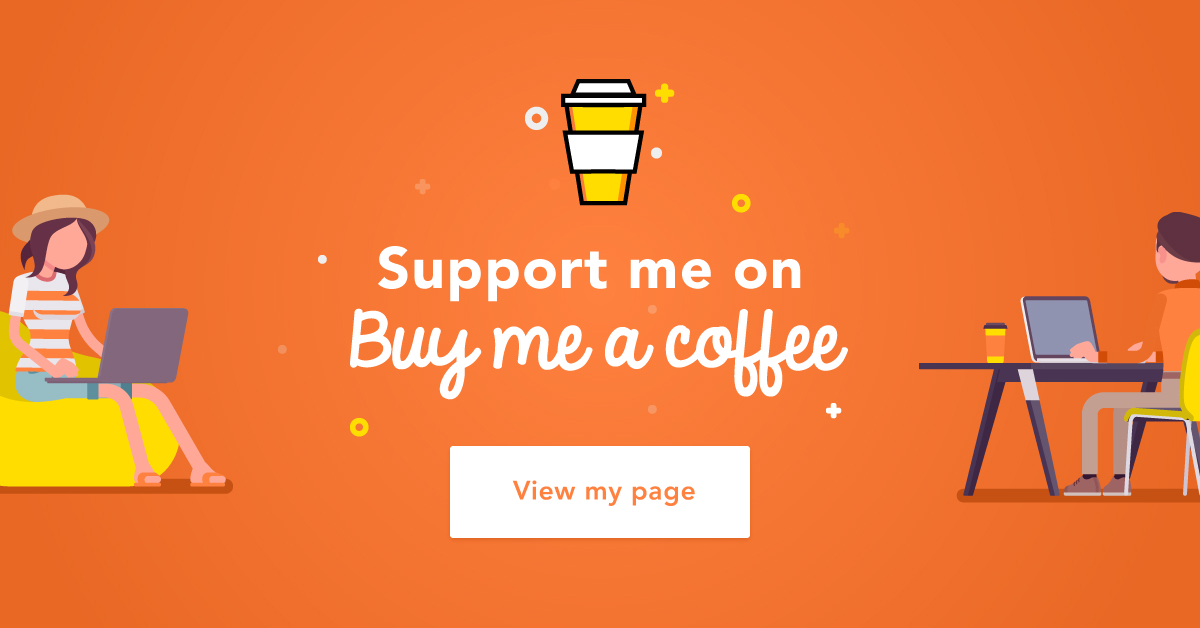 imagen que dice "Support me on Buy me a coffee"