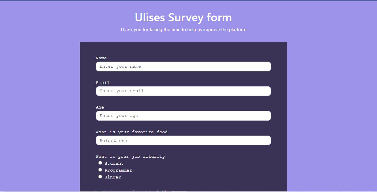 survey form