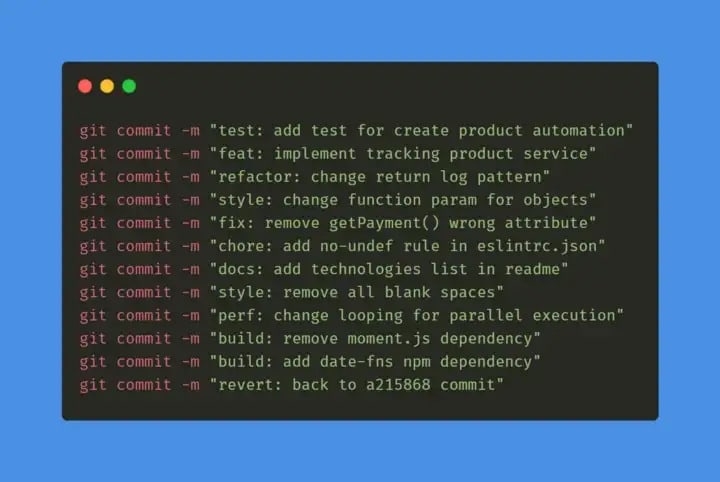 git commit patterns