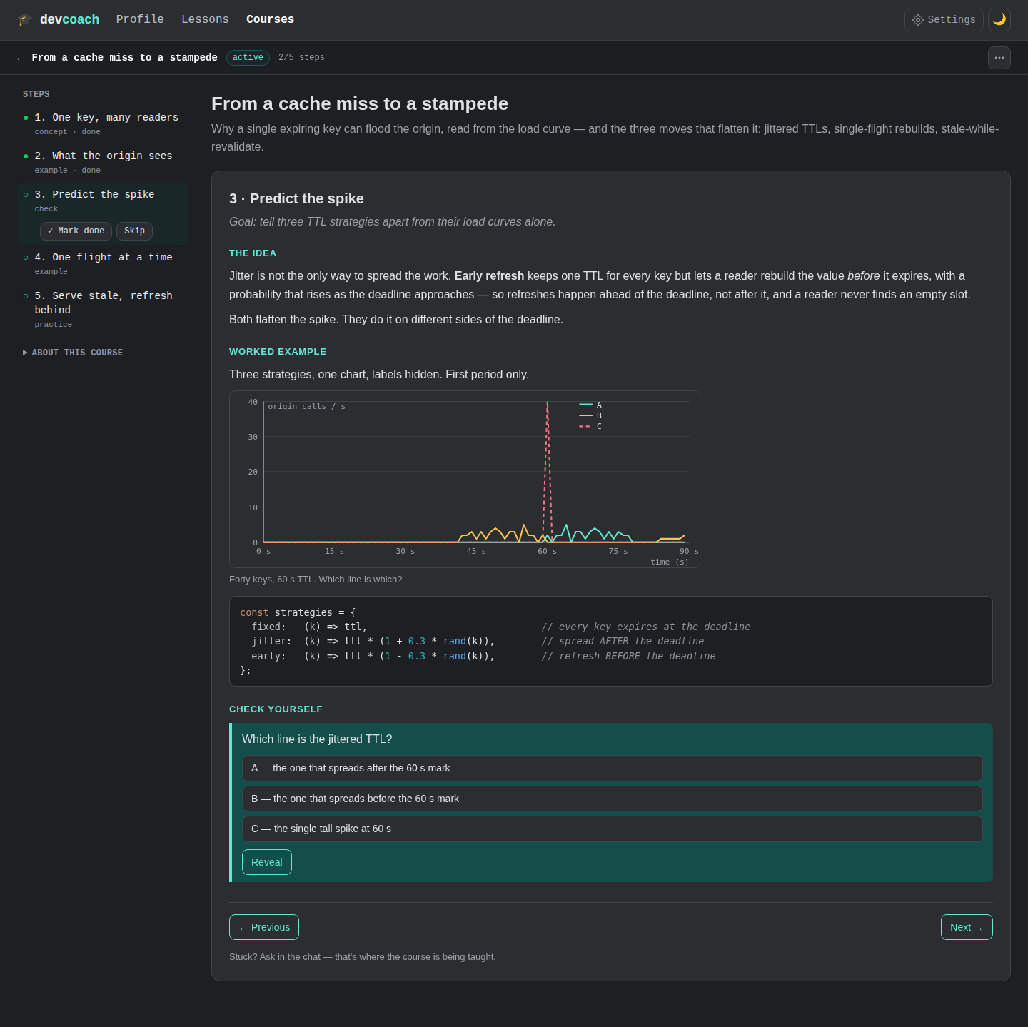 A course page