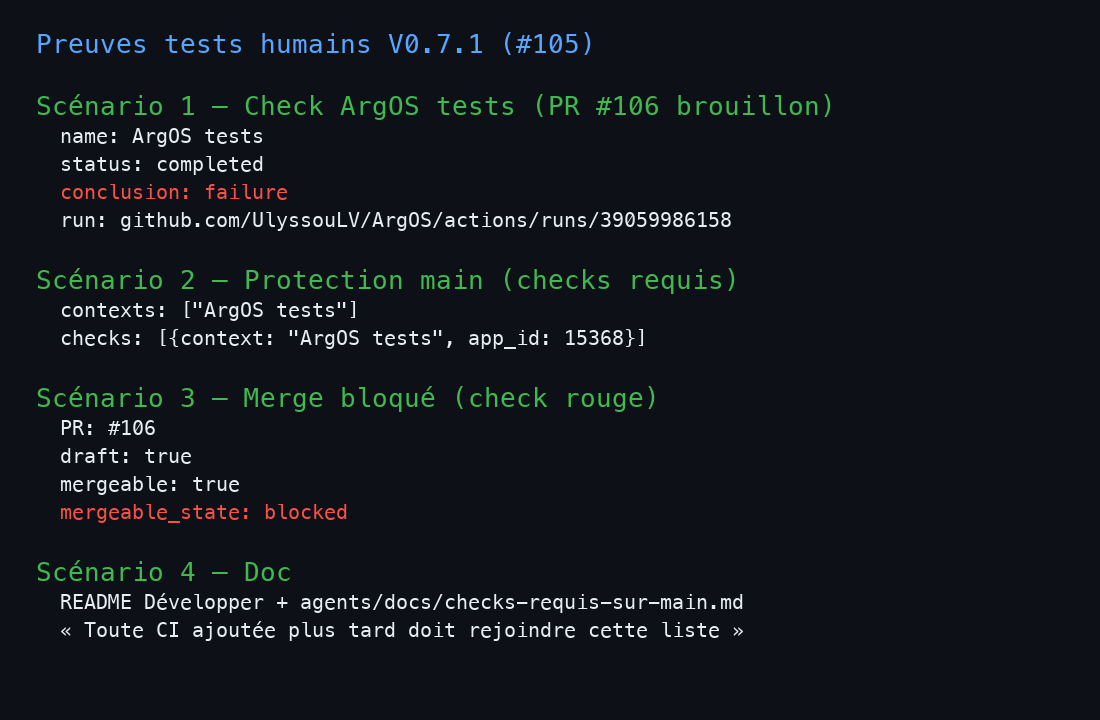 Preuves protection + merge bloqué