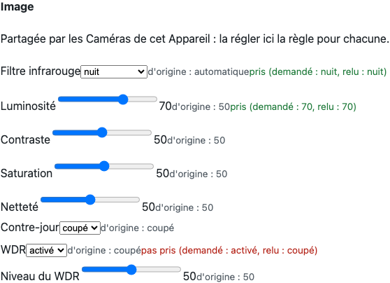 Image enregistrée : pris, WDR pas pris