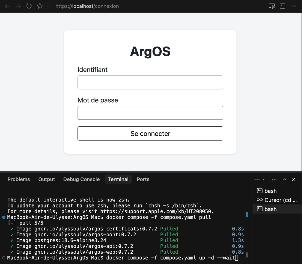 Scénario 2 — localhost