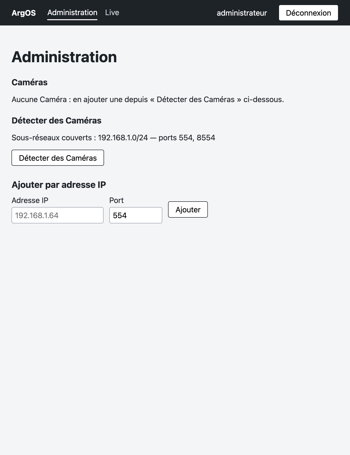 Scénario 7 — Administration