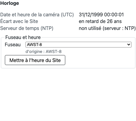Avant la mise à l'heure du Site : en retard de 26 ans
