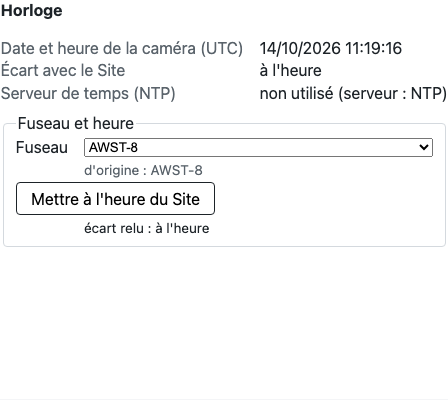 Après la mise à l'heure du Site : à l'heure
