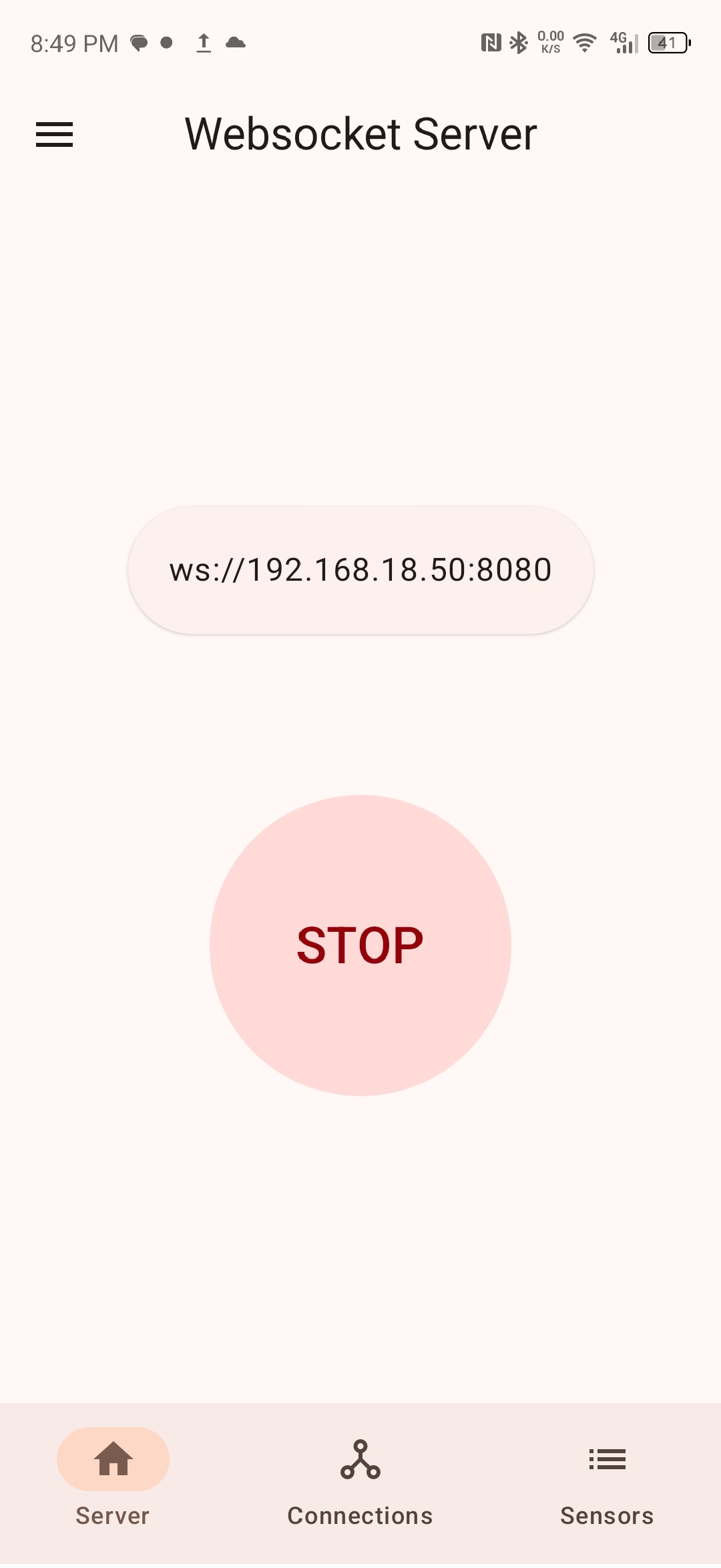 Screenshot 2 of SensorServer — opens full size