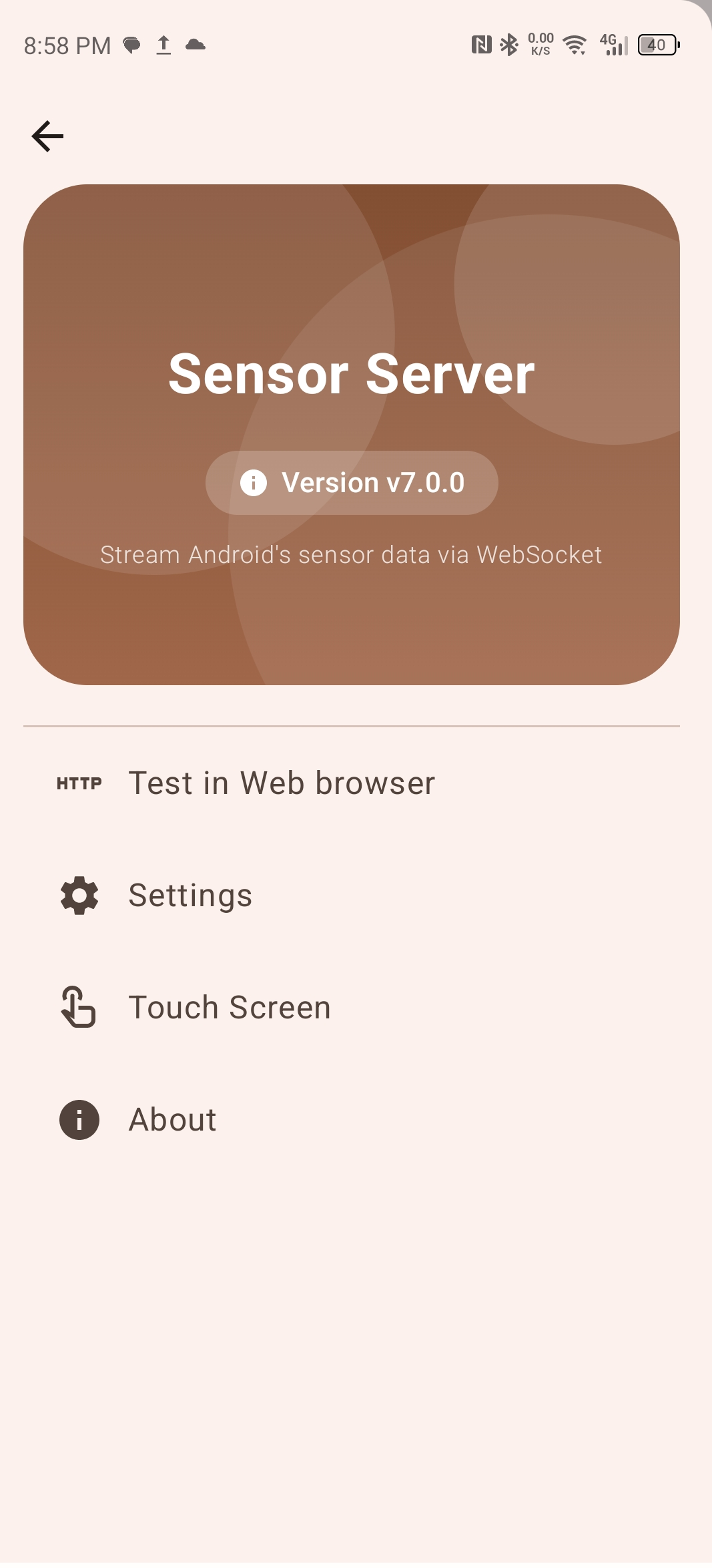 Screenshot 5 of SensorServer — opens full size