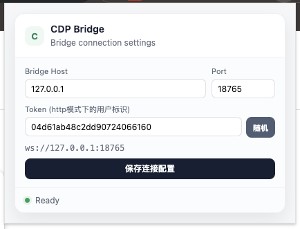 CDP Bridge 浏览器插件弹窗