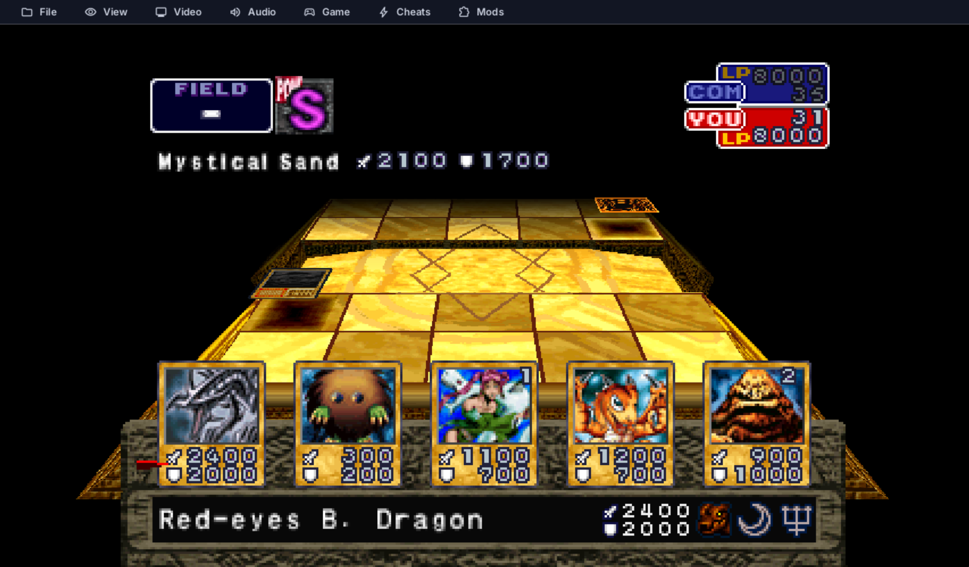 A duel running natively with the project's menu bar and live duel-rank meter.