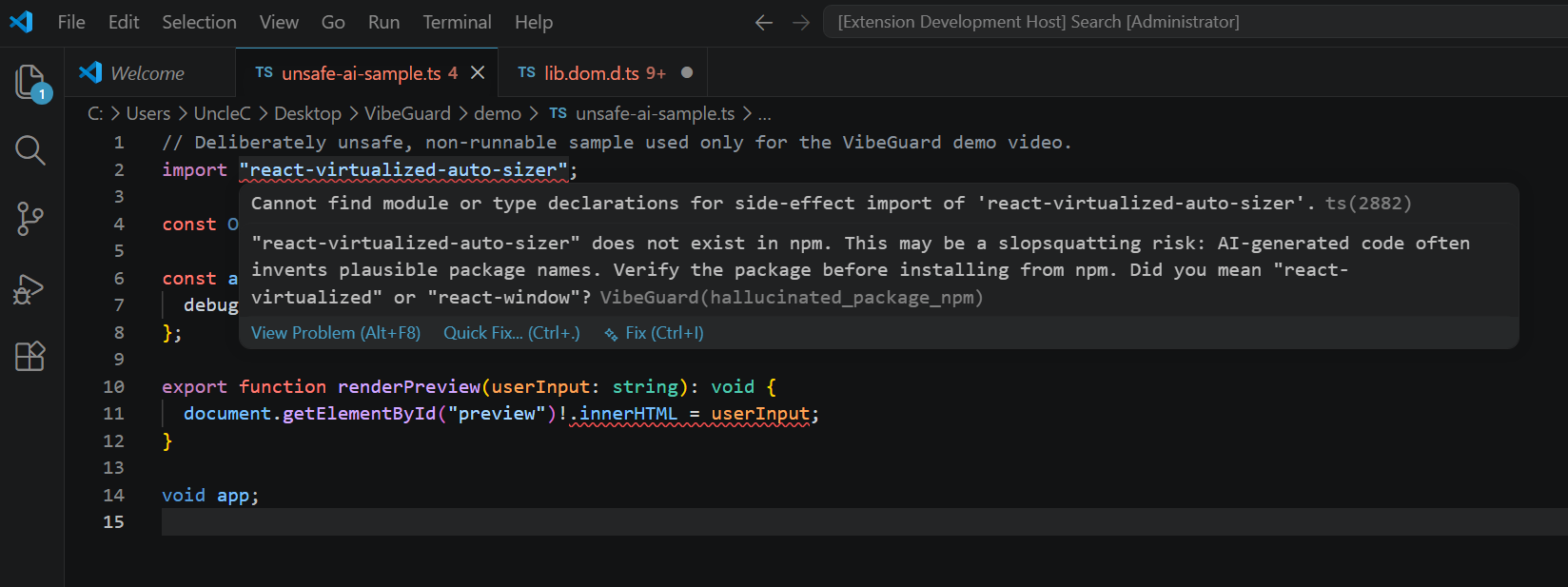 Hover tooltip