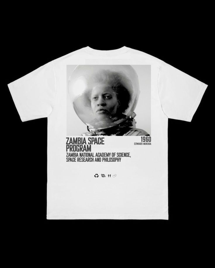 Zambia Space Program astronauts white t-shirt