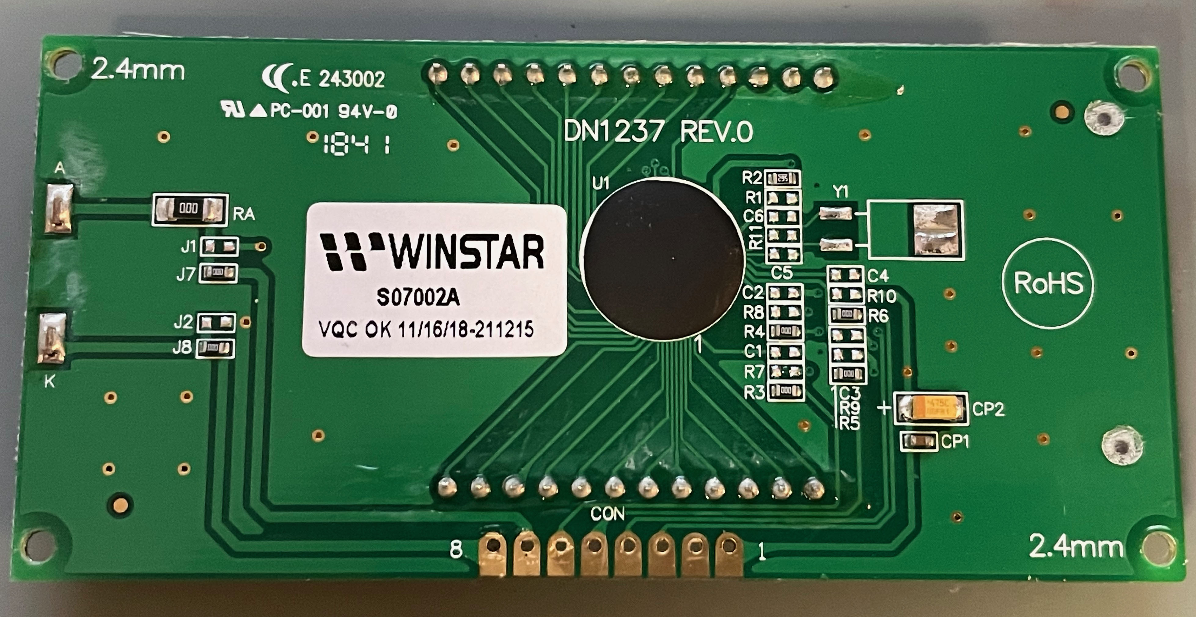 Segment display module PCB