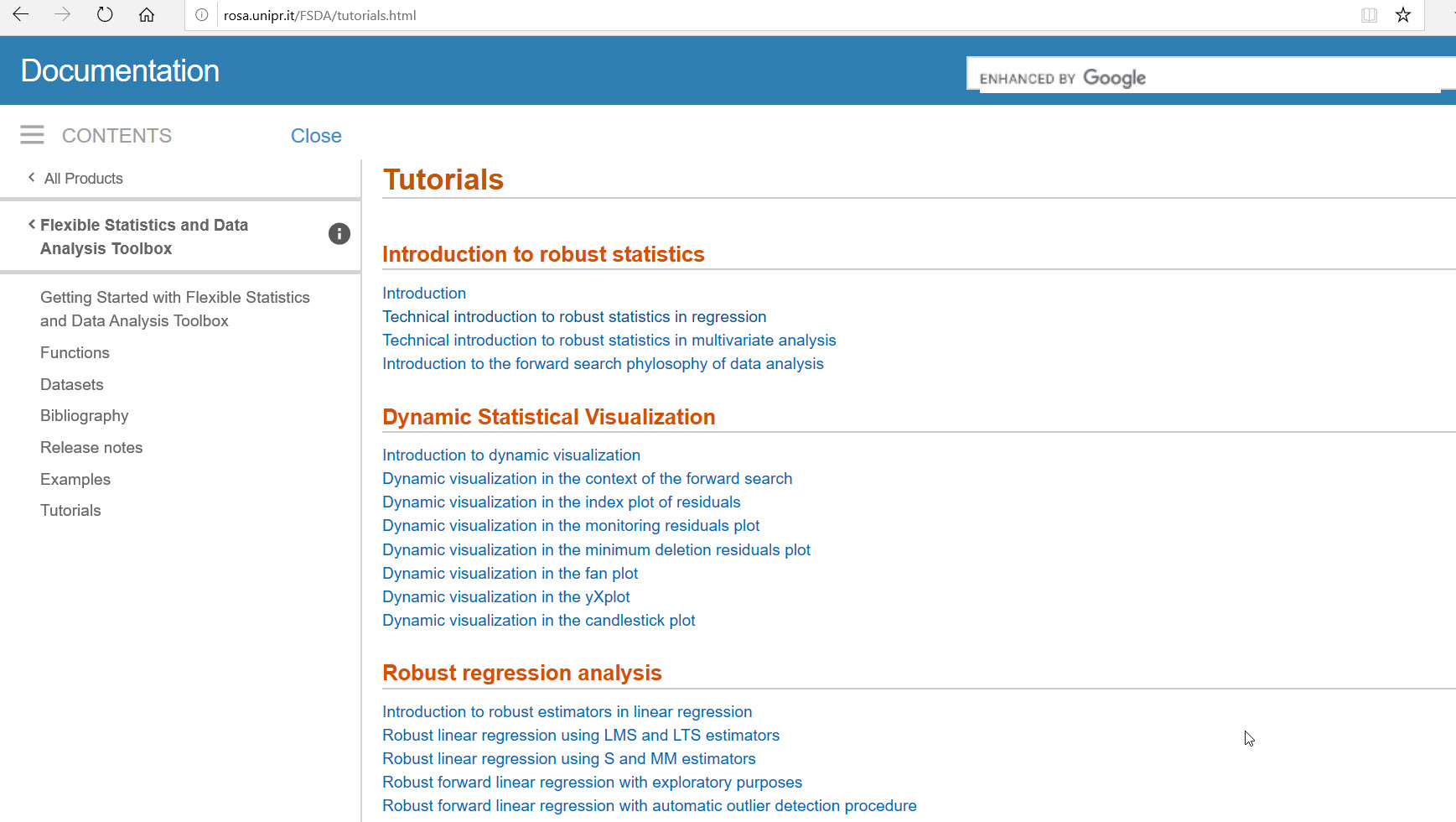 FSDA Tutorials