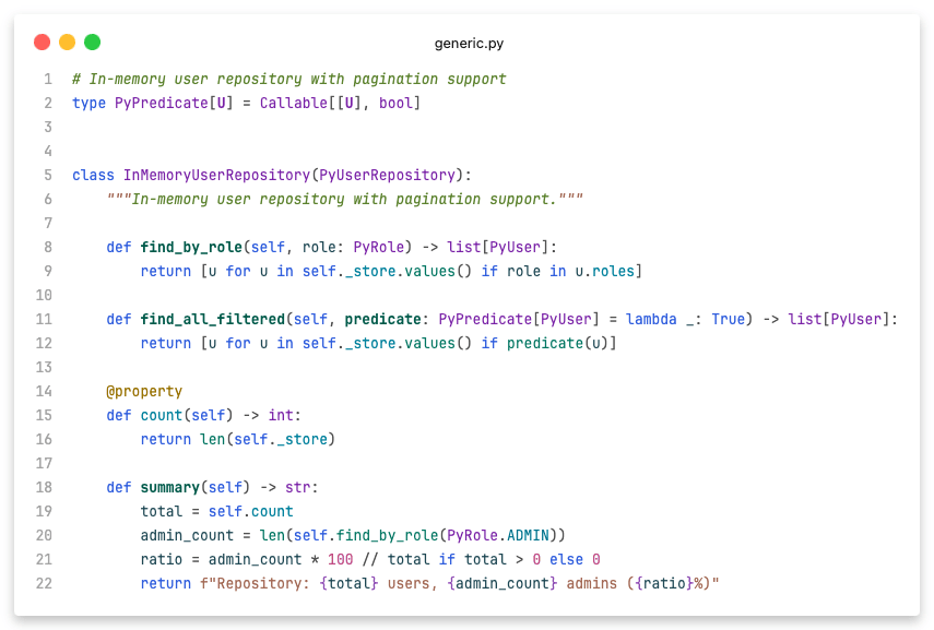 Python highlighting (light)