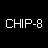 The name Chip-8 written in white over a black background.