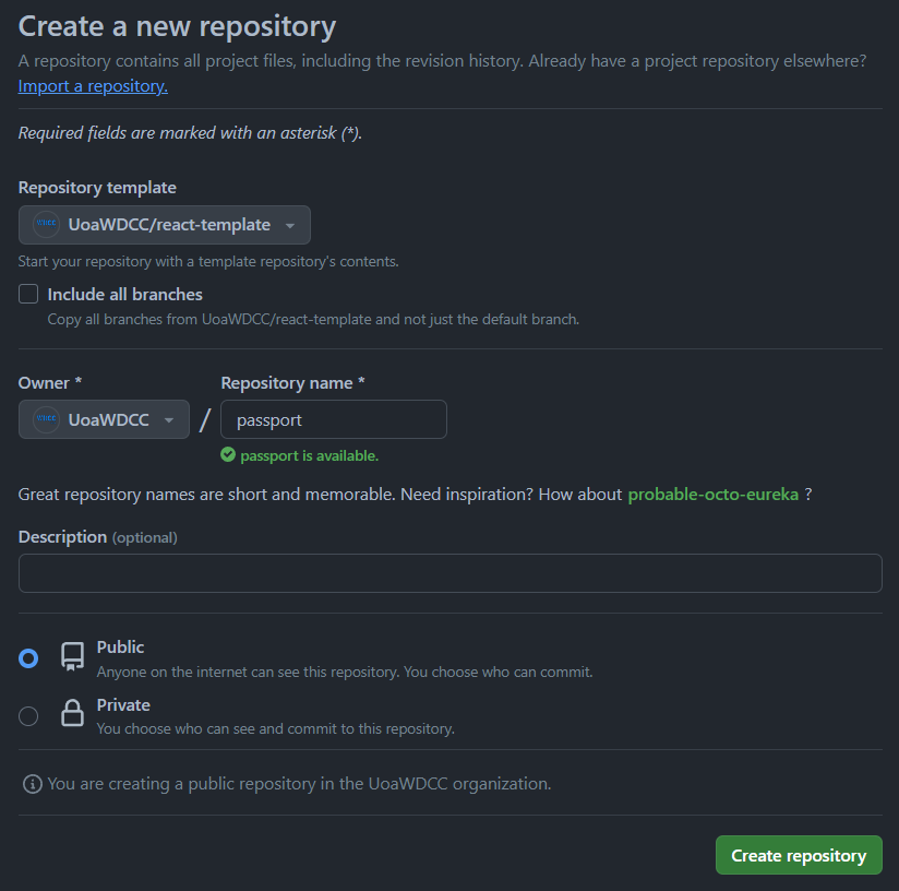 Create Repo