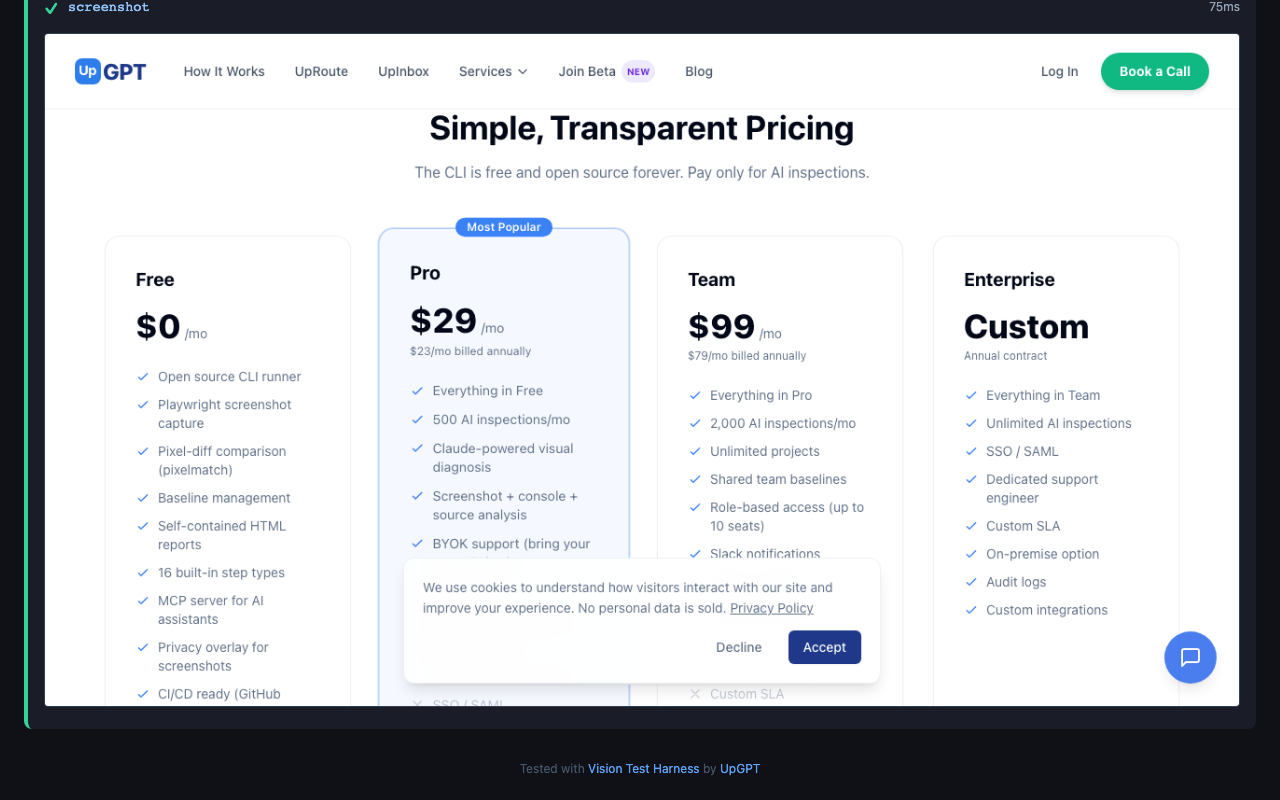 Report footer with UpGPT attribution