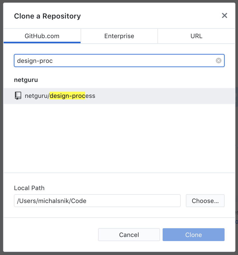 Clone repository