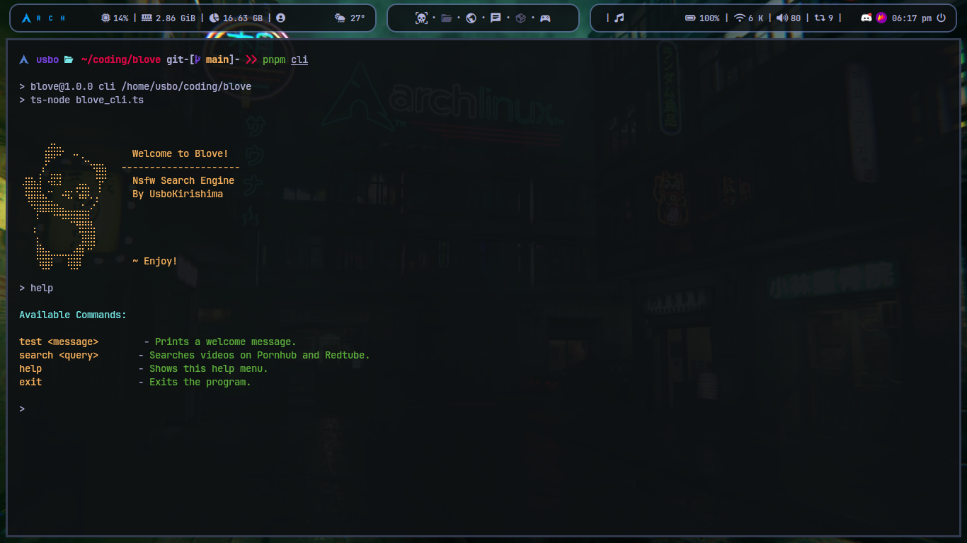 Cli screenshot