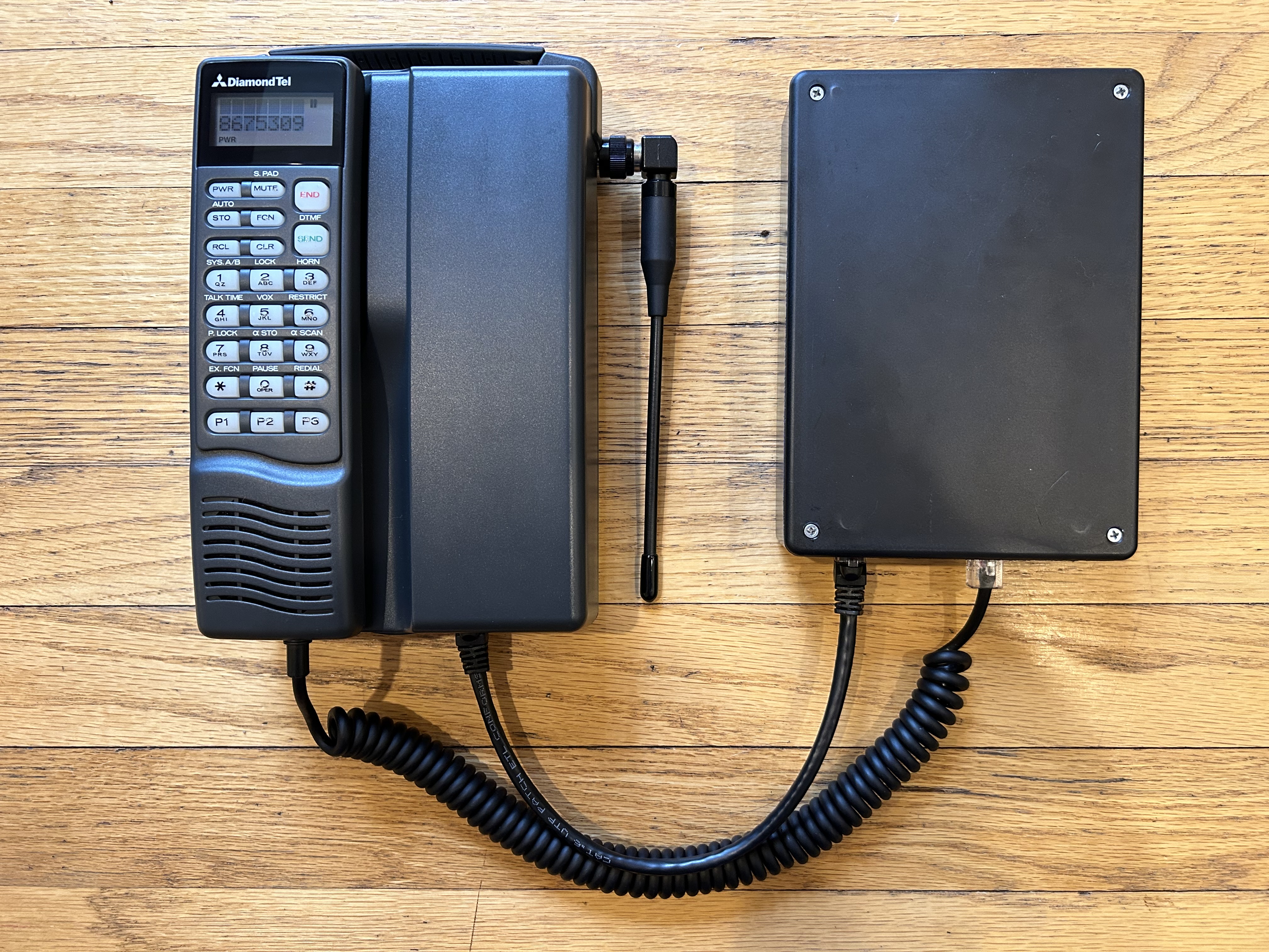 Prototype with DiamondTel Model 92 Telephone connected