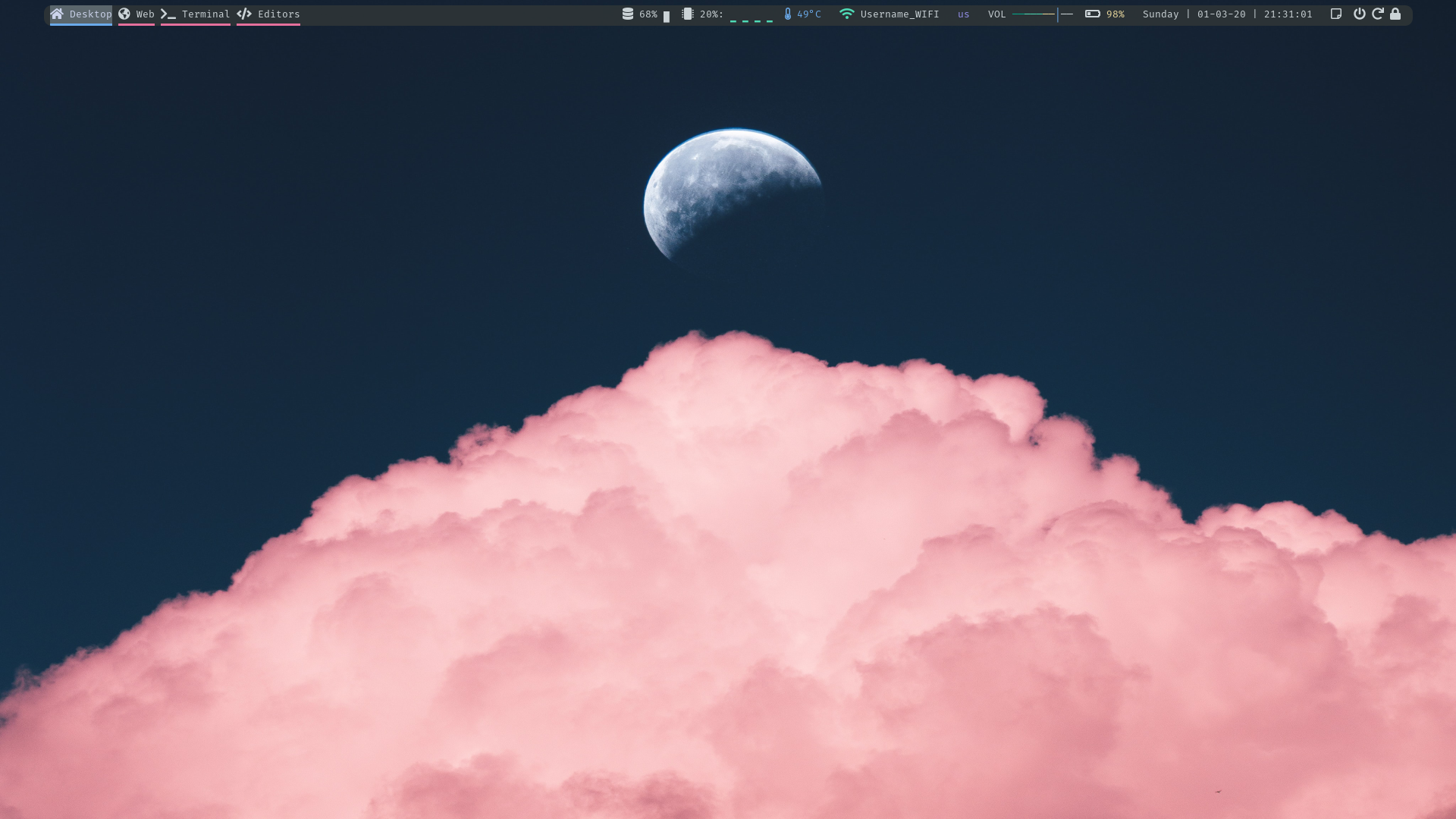 Wallpapers with Polybar