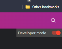 Developer Mode Checkbox