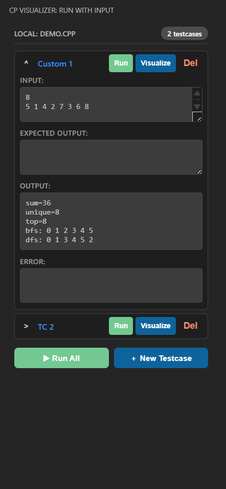 Input Panel